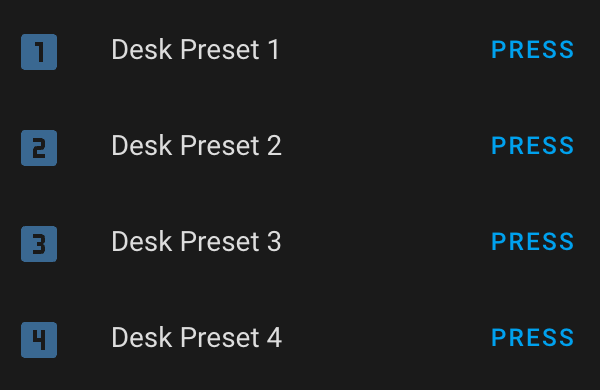Preset recall buttons in Home Assistant